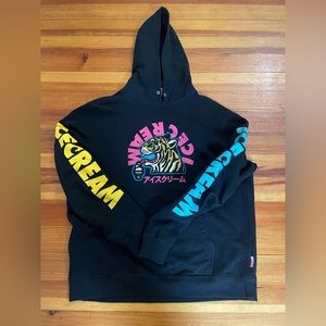 BBC Icecream Logo Pullover Hoodie Black 2XL. Fits like an XL. No drawstring